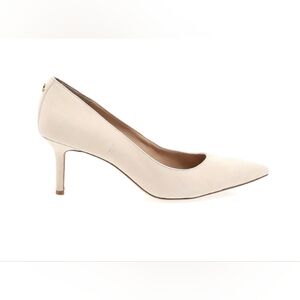 Lauren Ralph Lauren White Ivory Lanette Suede Leather Pumps High Heels